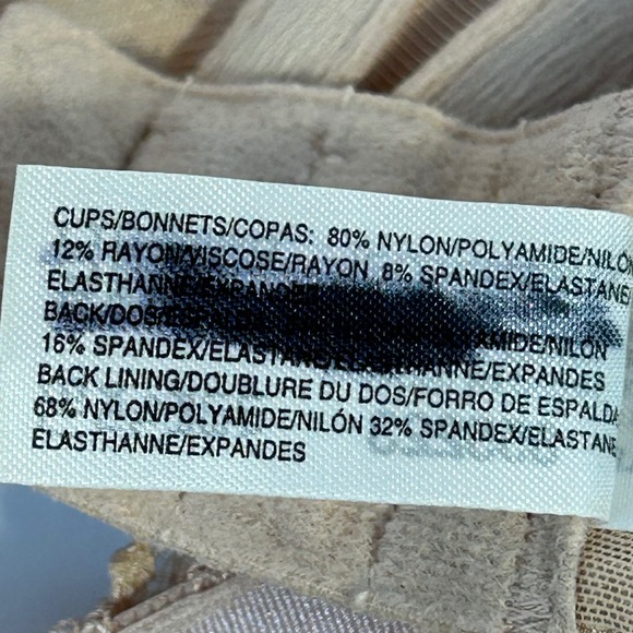 Vittaraal 34DD Full Coverage Lace Trim Bra Beige Adjustable Straps Back Closure - Picture 6 of 10